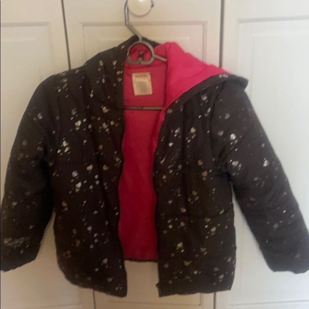 Kids heart print jacket size 7-8